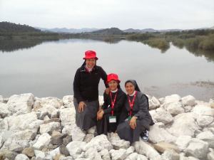 Yecenia, Mariela y Ana, peregrinación 2015 (1)